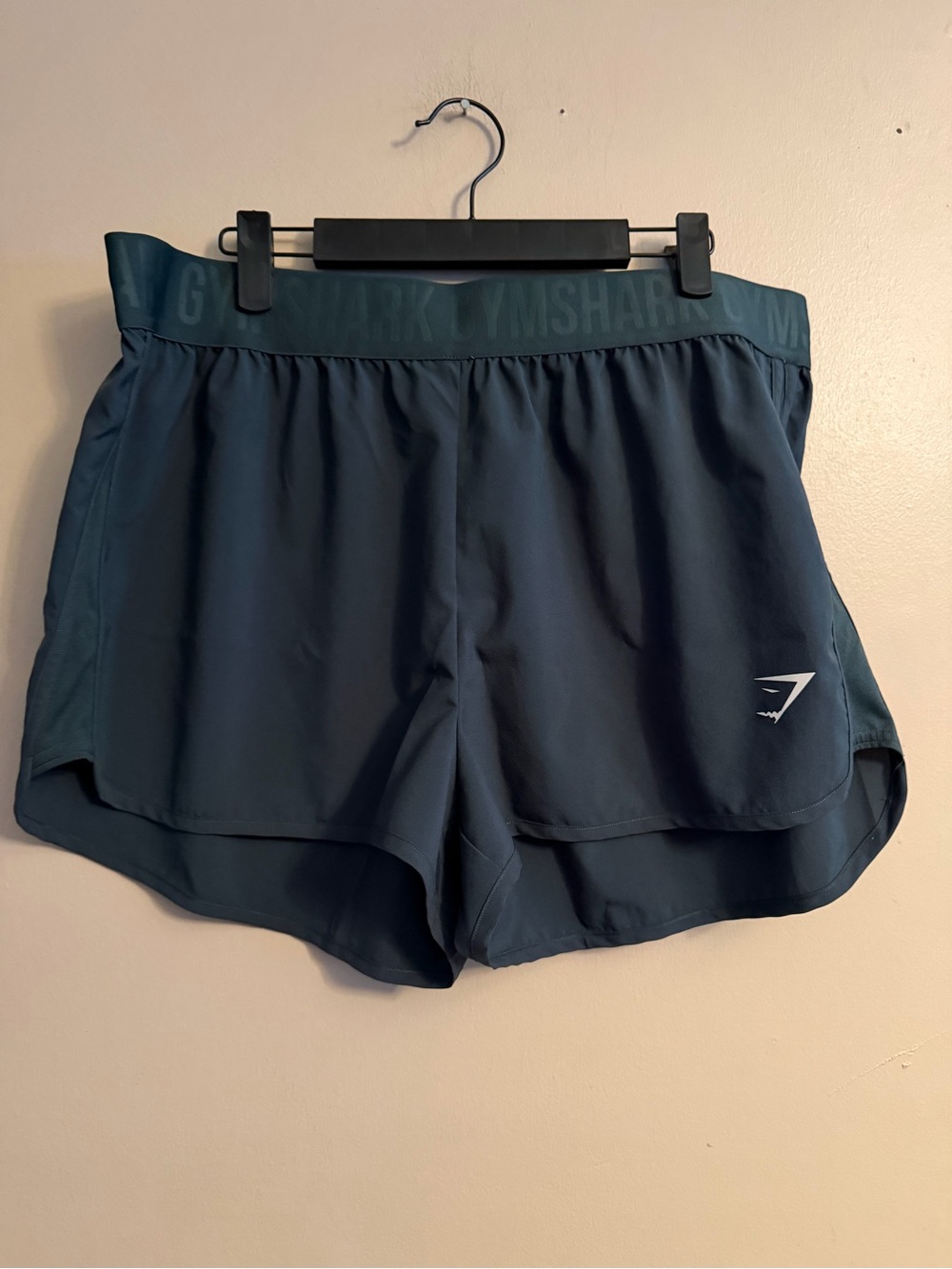 Gymshark Women's Dark Teal Athletic Running Shorts